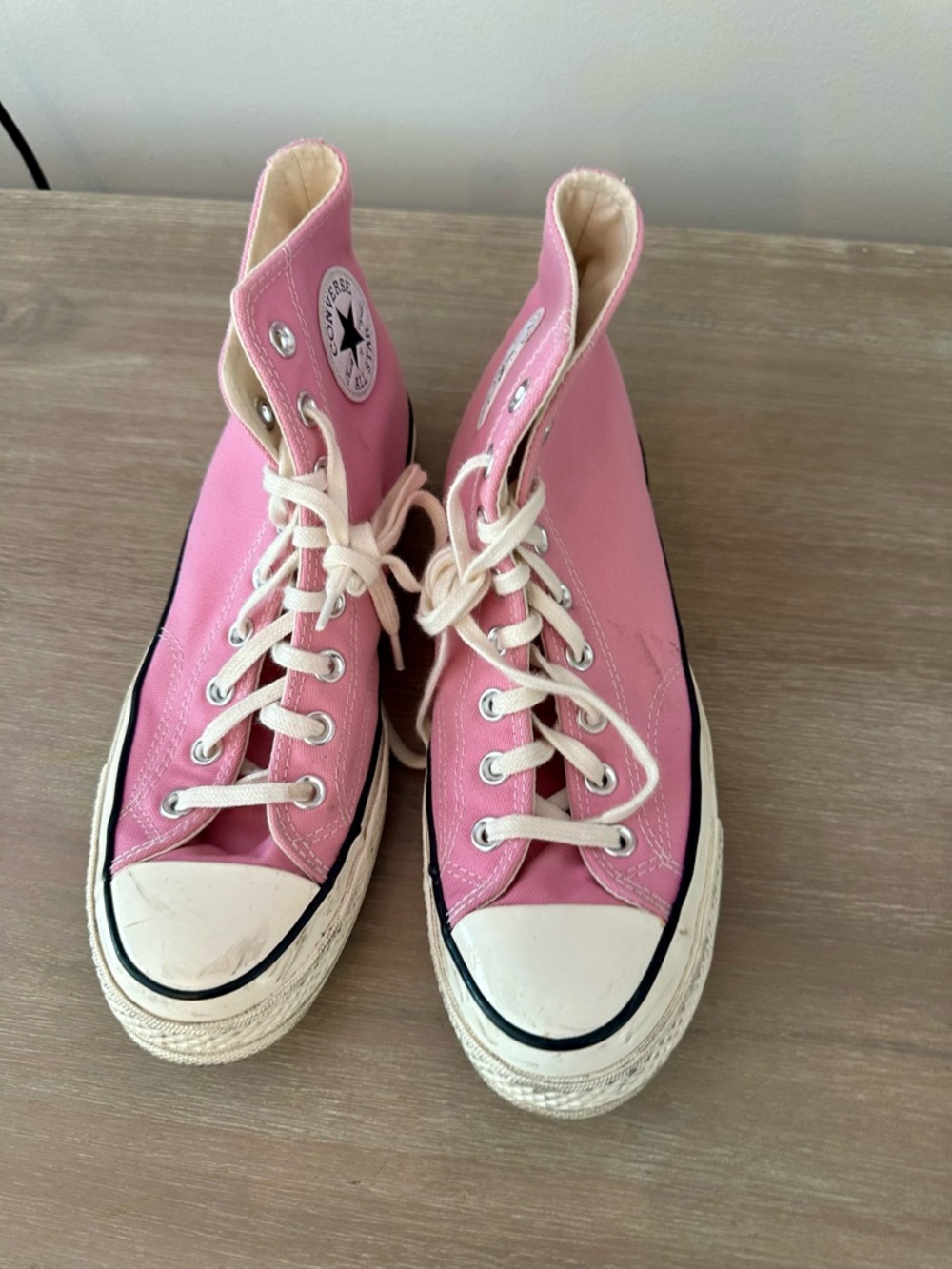 Converse Pink High-Top Canvas Sneakers Bubble Gum Pink 10 shoes rare